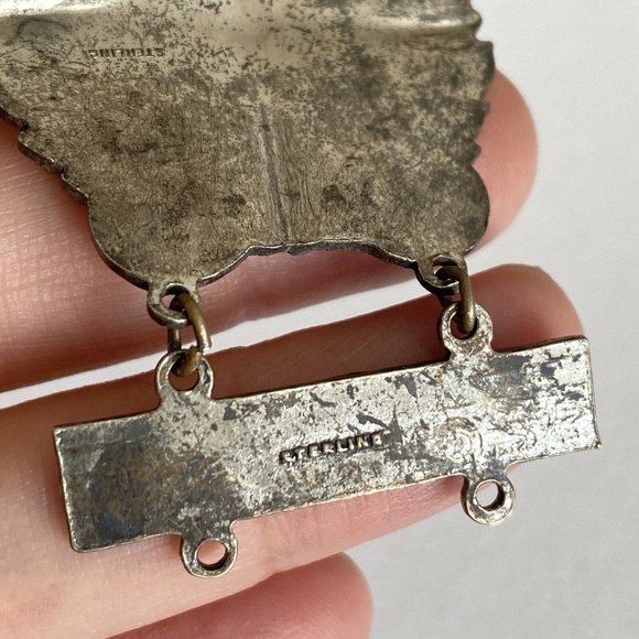 WWII US Army Air Force Technician Badge Sterling Large Size AP Mechanic Bar - Picture 6 of 7